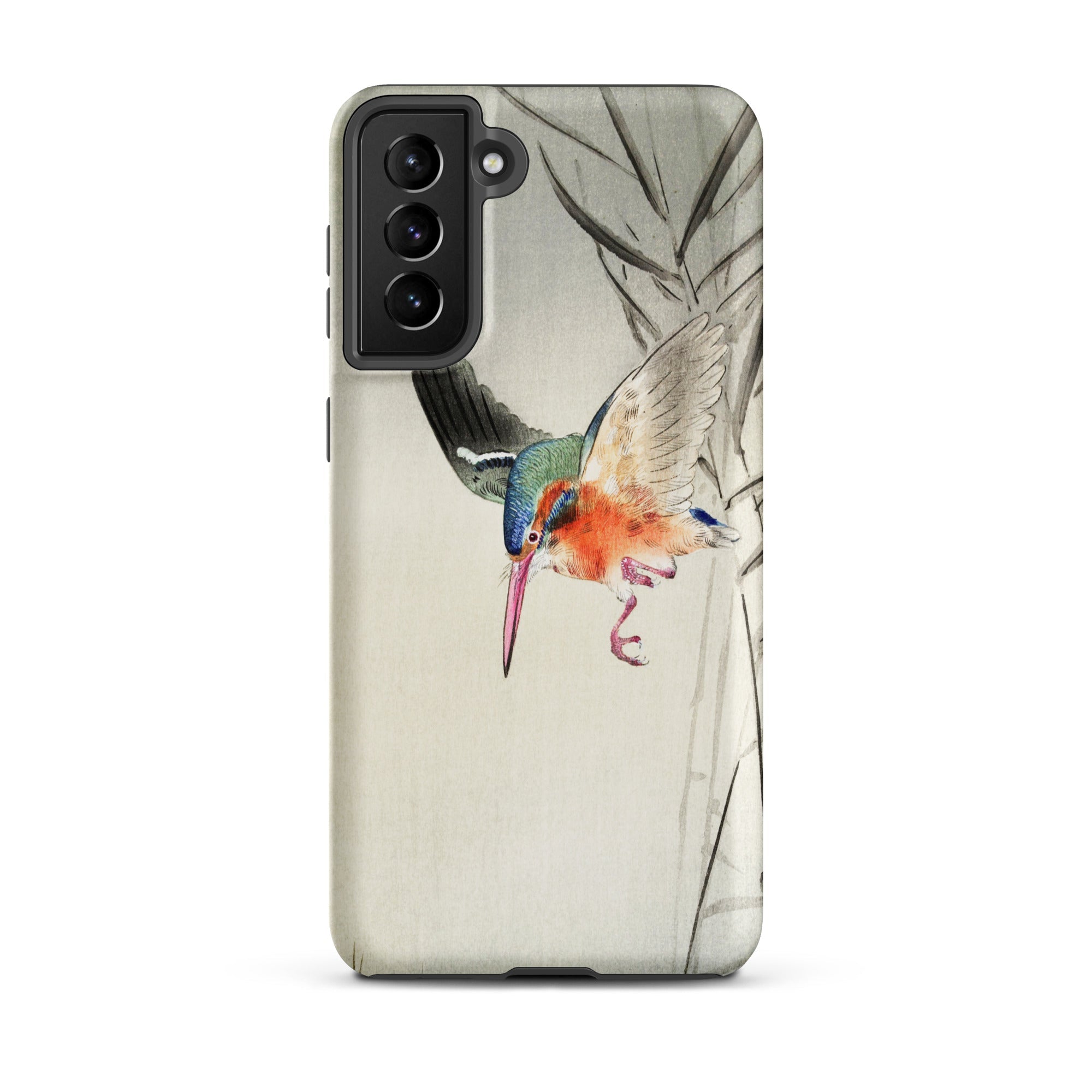Kingfisher Hunting Ohara Koson Bird Art Samsung Case, Galaxy S21 Plus / Matte, Smartphone Case Colorful Bird Illustration
