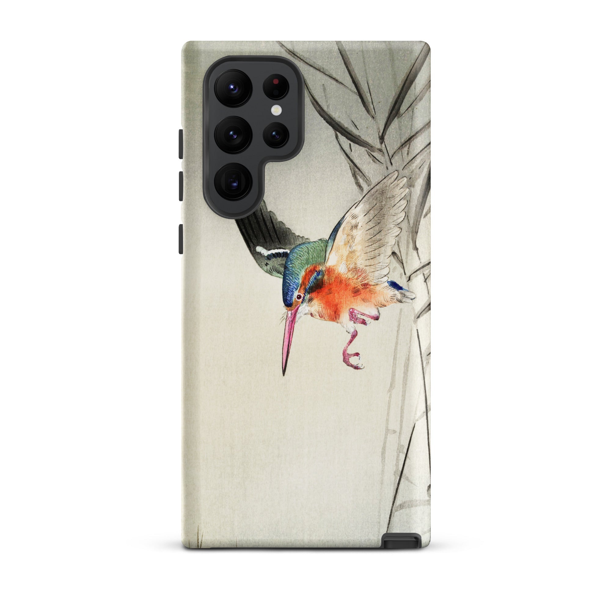 Kingfisher Hunting Ohara Koson Bird Art Samsung Case, Galaxy S22 Ultra / Matte, Smartphone Case Vibrant Kingfisher Artwork