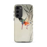 Kingfisher Hunting - Ohara Koson Bird Art Samsung Case, Galaxy S23 Plus / Matte, White Phone Case Colorful Kingfisher Bird Design