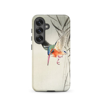 Kingfisher Hunting - Ohara Koson Bird Art Samsung Case, Galaxy S25 / Matte, Smartphone Case Kingfisher Bird Illustration