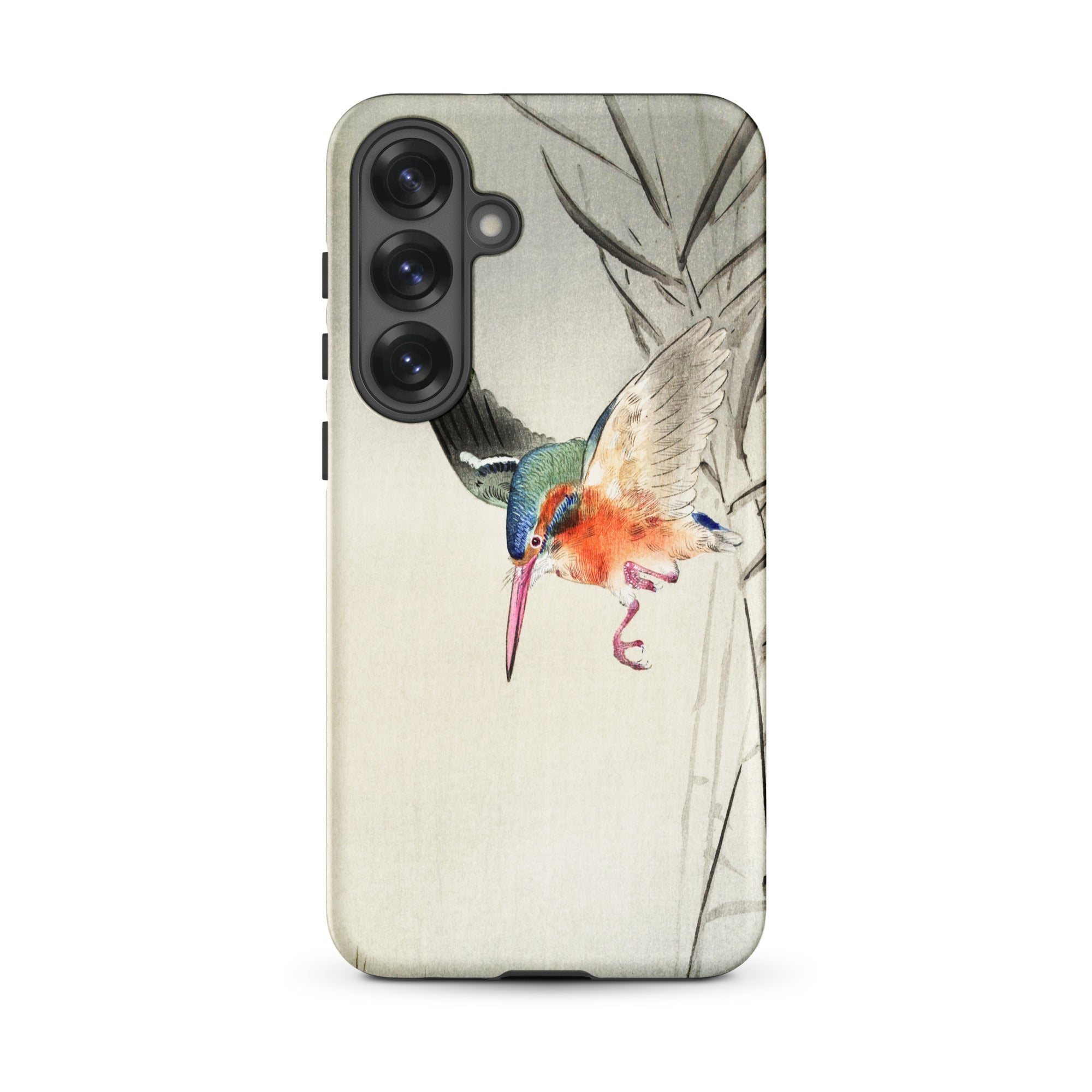 Kingfisher Hunting Ohara Koson Bird Art Samsung Case, Galaxy S25 Plus / Matte, Phone Case Kingfisher Bird Illustration