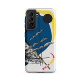 Kleine Welten Ii - Wassily Kandinsky Samsung Case, Galaxy S21 Fe / Matte, White Smartphone Case Colorful Abstract Art Design Blue