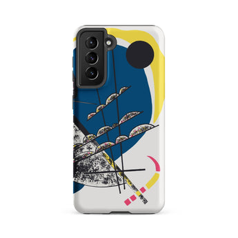 Kleine Welten Ii - Wassily Kandinsky Samsung Case, Galaxy S21 Fe / Matte, White Smartphone Case Colorful Abstract Art Design Blue