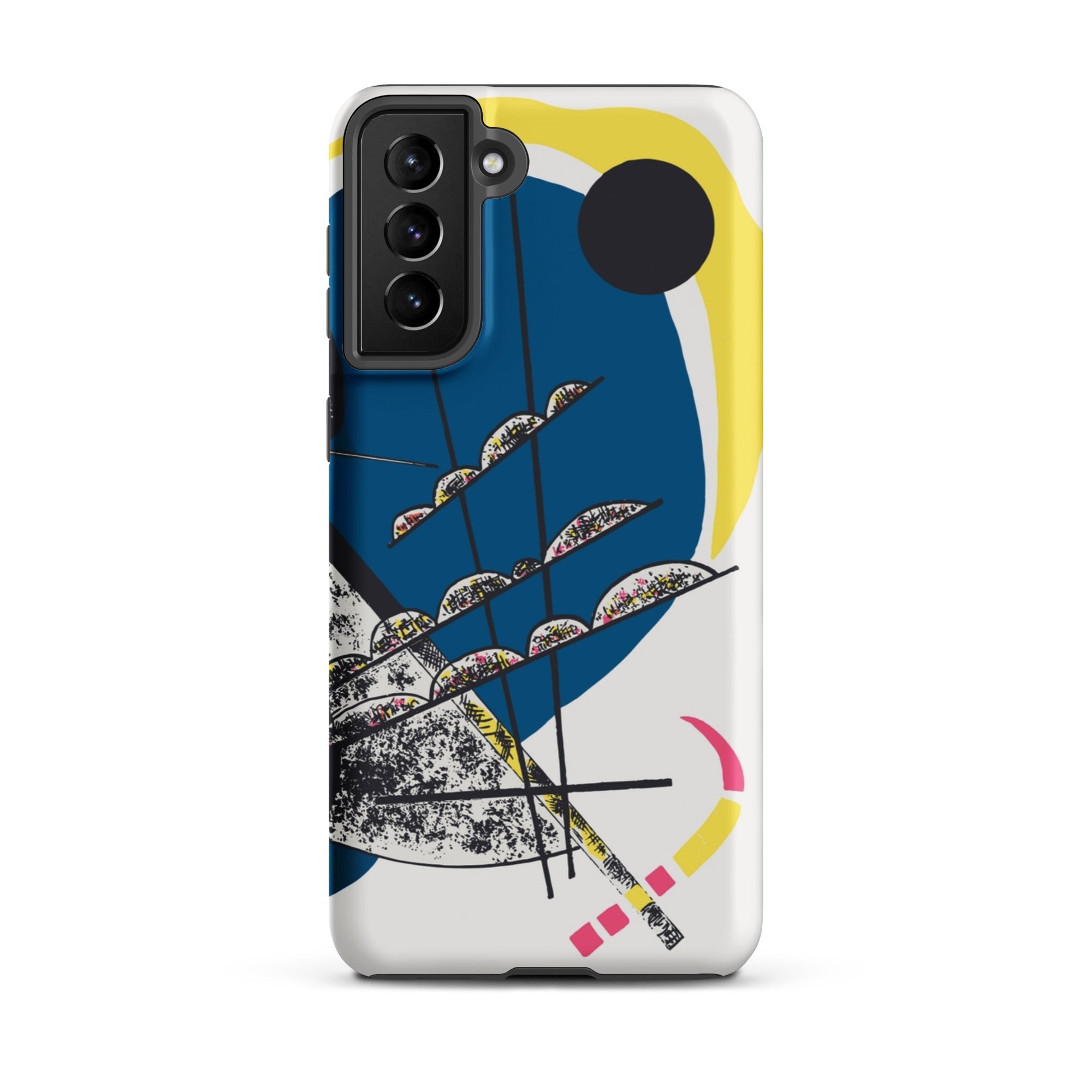 Kleine Welten Ii Wassily Kandinsky Samsung Case, Galaxy S21 Plus / Matte, Smartphone Case Abstract Art Design Geometric Shapes Lines