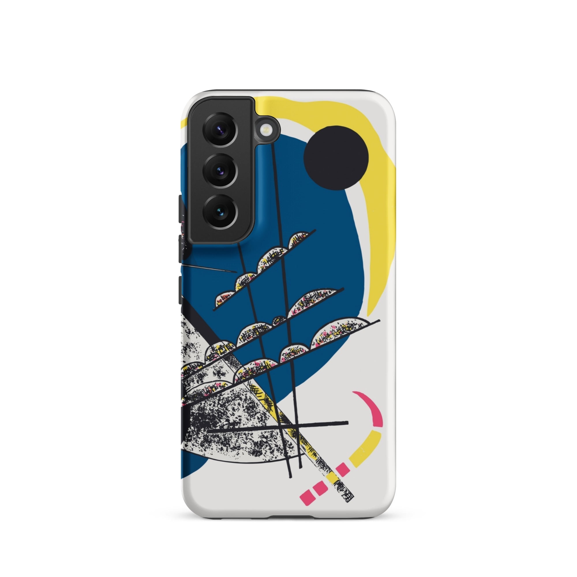 Kleine Welten Ii Wassily Kandinsky Samsung Case, Galaxy S22 / Matte, Smartphone Case Abstract Colorful Design Blue Circle Yellow