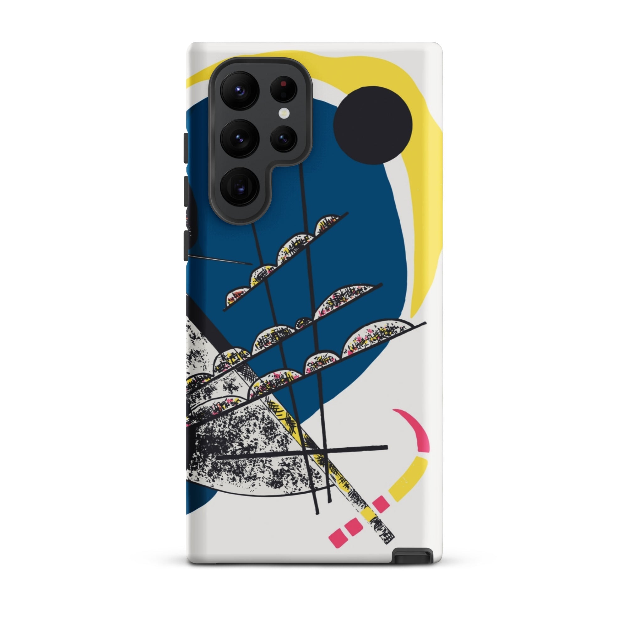 Kleine Welten Ii Wassily Kandinsky Samsung Case, Galaxy S22 Ultra / Matte, White Phone Case Vibrant Abstract Design Blue Yellow