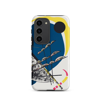 Kleine Welten Ii - Wassily Kandinsky Samsung Case, Galaxy S23 / Matte, White Phone Case Abstract Art Design Blue Yellow