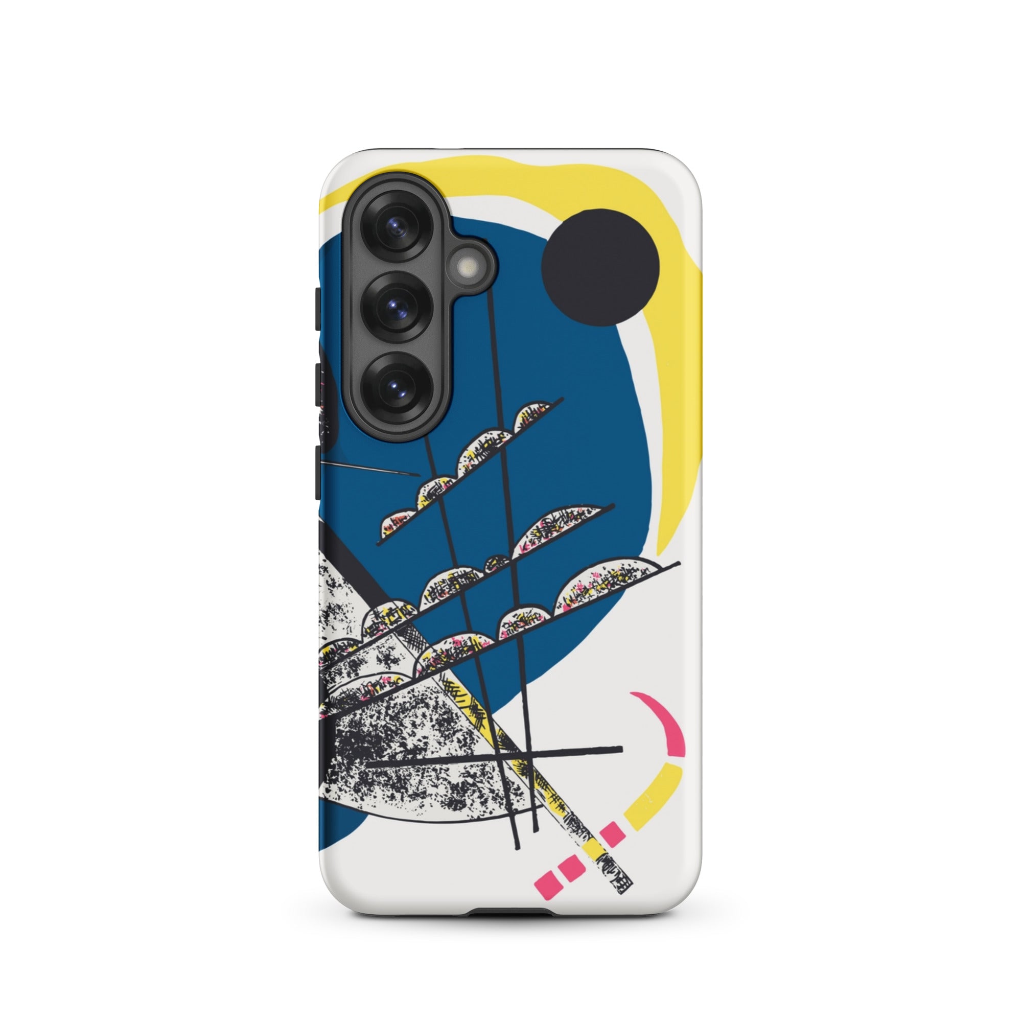 Kleine Welten Ii Wassily Kandinsky Samsung Case, Galaxy S25 / Matte, White Smartphone Case Abstract Design Blue Circle Yellow