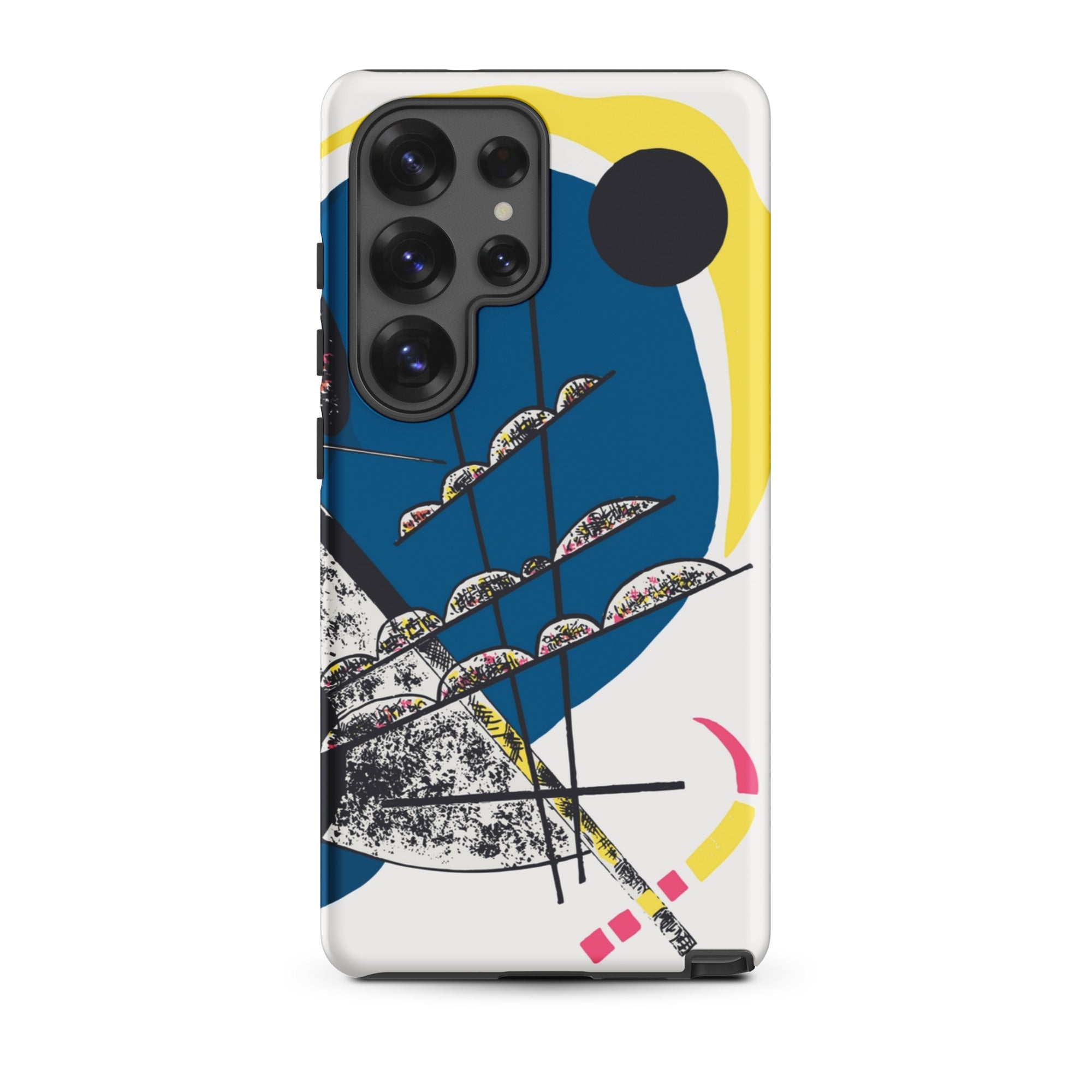 Kleine Welten Ii Wassily Kandinsky Samsung Case, Galaxy S25 Ultra / Matte, Smartphone Case Abstract Art Design Blue Yellow Black