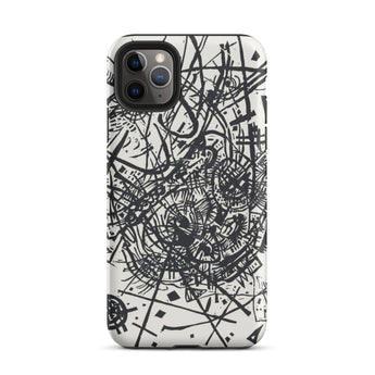 Kleine Welten Viii - Wassily Kandinsky Iphone Case, 11 Pro Max / Matte, Black White Patterned Phone Case