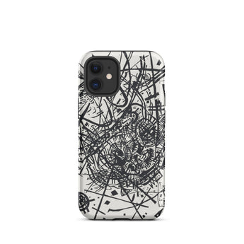 Kleine Welten Viii - Wassily Kandinsky Iphone Case, 12 Mini / Matte, Abstract Black White Phone Case