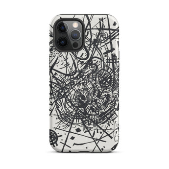Kleine Welten Viii - Wassily Kandinsky Iphone Case, 12 Pro Max / Matte, Abstract Black White Phone Case