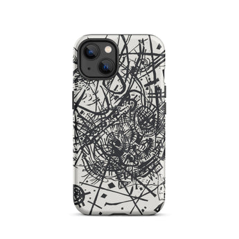 Kleine Welten Viii - Wassily Kandinsky Iphone Case, 13 / Matte, Abstract Black White Phone Case