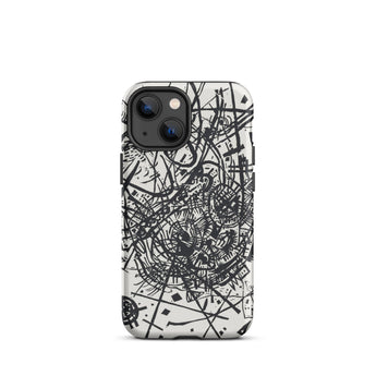 Kleine Welten Viii - Wassily Kandinsky Iphone Case, 13 Mini / Matte, Black White Abstract Phone Case