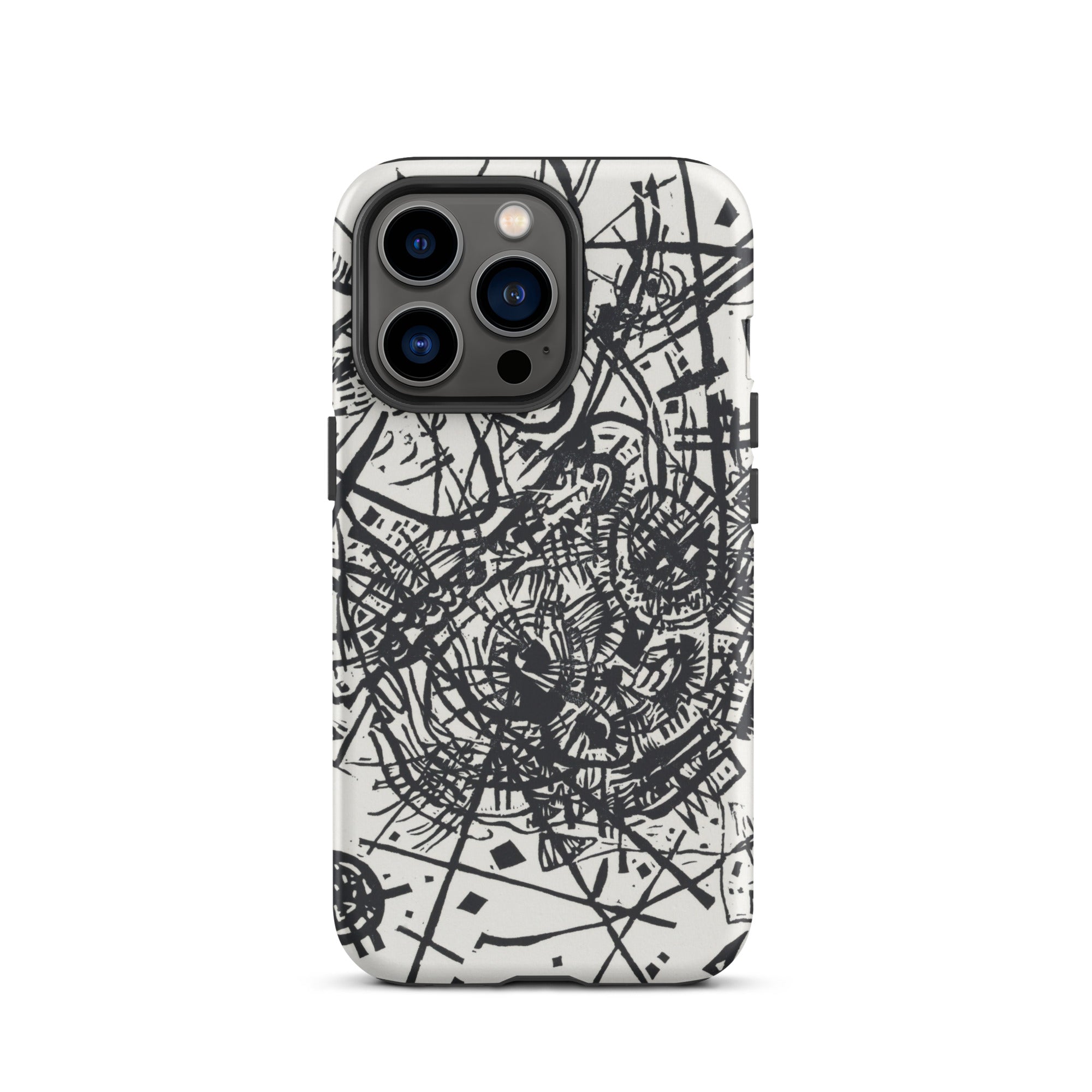 Kleine Welten Viii - Wassily Kandinsky Iphone Case, 13 Pro / Matte, Black White Patterned Phone Case