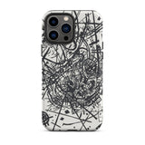 Kleine Welten Viii - Wassily Kandinsky Iphone Case, 13 Pro Max / Matte, Black White Patterned Phone Case