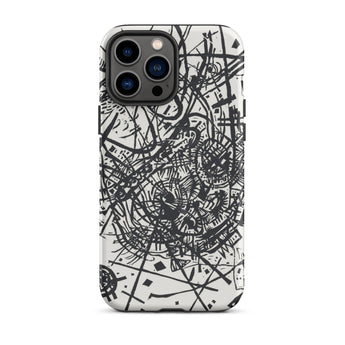 Kleine Welten Viii - Wassily Kandinsky Iphone Case, 13 Pro Max / Matte, Black White Patterned Phone Case