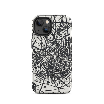 Kleine Welten Viii - Wassily Kandinsky Iphone Case, 14 / Matte, Black White Patterned Phone Case