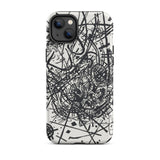 Kleine Welten Viii - Wassily Kandinsky Iphone Case, 14 Plus / Matte, Abstract Black White Phone Case