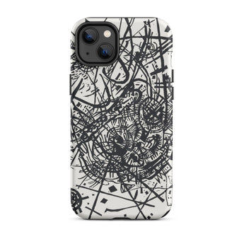 Kleine Welten Viii - Wassily Kandinsky Iphone Case, 14 Plus / Matte, Abstract Black White Phone Case