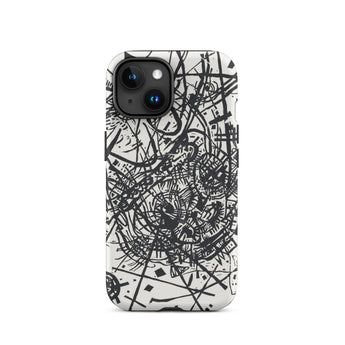 Kleine Welten Viii - Wassily Kandinsky Iphone Case, 15 / Matte, Abstract Black White Phone Case