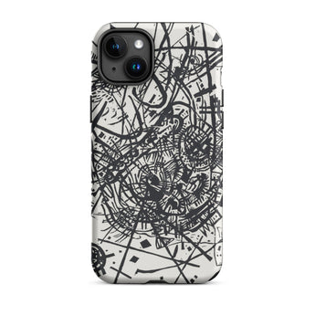 Kleine Welten Viii - Wassily Kandinsky Iphone Case, 15 Plus / Matte, Abstract Black White Phone Case