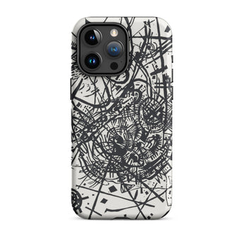 Kleine Welten Viii - Wassily Kandinsky Iphone Case, 15 Pro Max / Matte, Abstract Black White Phone Case
