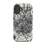 Kleine Welten Viii - Wassily Kandinsky Iphone Case, 16 Plus / Matte, Black White Patterned Phone Case