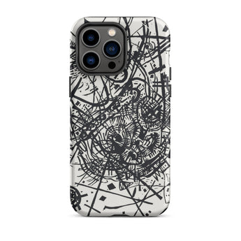 Kleine Welten Viii - Wassily Kandinsky Phone Case Iphone 14 Pro Max / Matte Abstract Black White Phone Case Kleine Welten Viii, Wassily