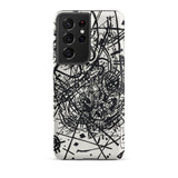 Kleine Welten Viii - Wassily Kandinsky Phone Case Samsung Galaxy S21 Ultra / Matte Black White Abstract Line Art Phone Case Designed Kleine