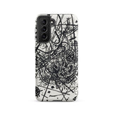 Kleine Welten Viii - Wassily Kandinsky Phone Case Samsung Galaxy S21 / Matte Black White Abstract Line Art Phone Case Samsung Kleine Welten