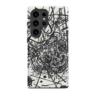 Kleine Welten Viii - Wassily Kandinsky Phone Case Samsung Galaxy S24 Ultra / Matte Black White Abstract Line Art Phone Case Samsung Kleine
