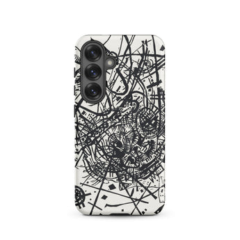 Kleine Welten Viii - Wassily Kandinsky Phone Case Samsung Galaxy S25 / Matte Black White Abstract Line Art Phone Case Triple-camera Kleine