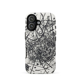 Kleine Welten Viii - Wassily Kandinsky Phone Case Iphone 17 / Matte White Black Abstract Art Phone Case Textured Design Kleine Welten Viii,