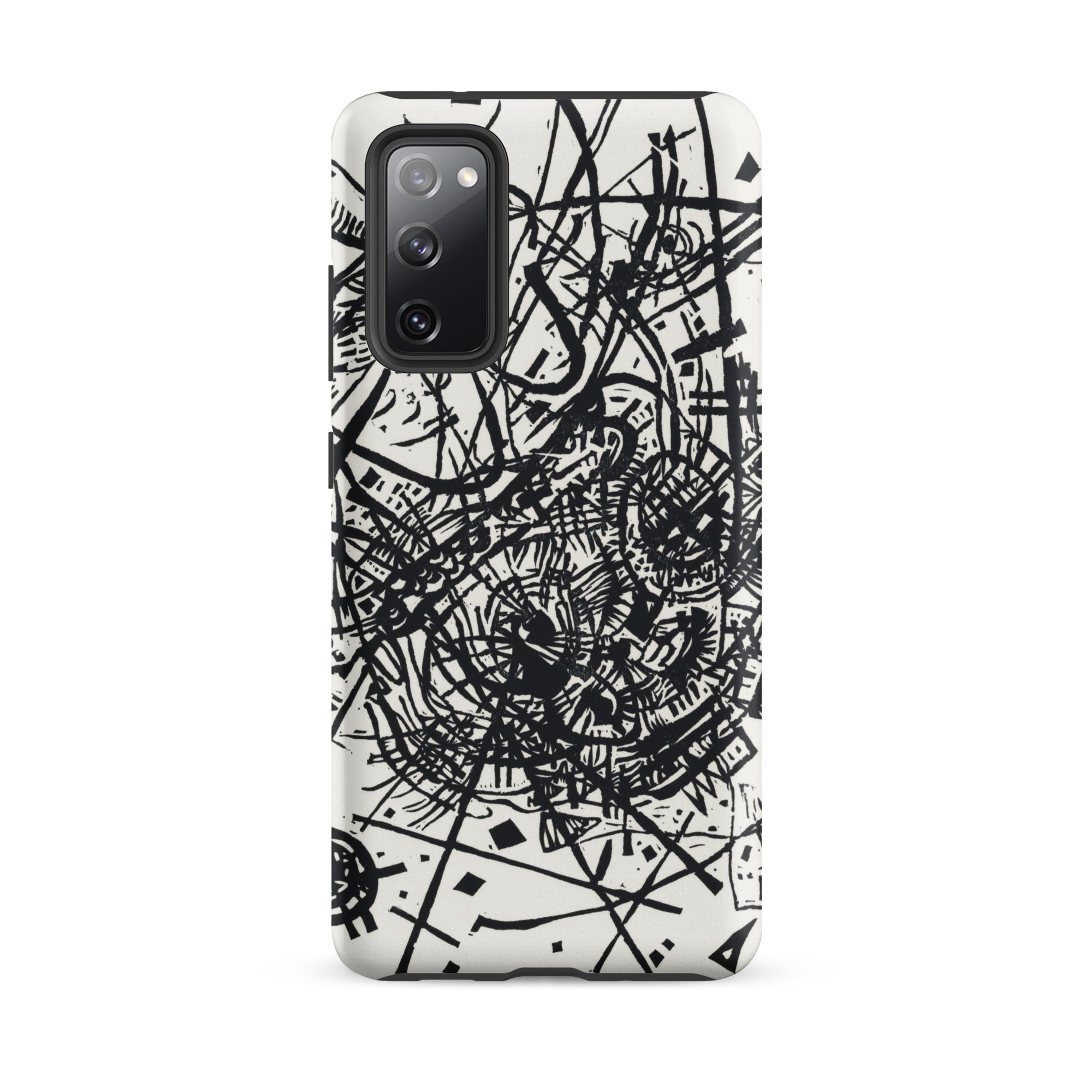 Kleine Welten Viii Wassily Kandinsky Samsung Case, Galaxy S20 Fe / Matte, White Black Abstract Art Smartphone Case