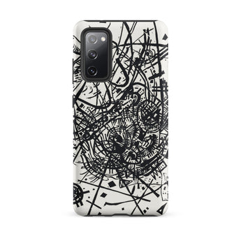 Kleine Welten Viii - Wassily Kandinsky Samsung Case, Galaxy S20 Fe / Matte, White Black Abstract Art Smartphone Case
