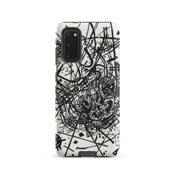Kleine Welten Viii - Wassily Kandinsky Samsung Case, Galaxy S20 / Matte, Smartphone Case Black White Abstract Design