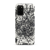 Kleine Welten Viii - Wassily Kandinsky Samsung Case, Galaxy S20 Plus / Matte, White Smartphone Case Black Abstract Chaotic Line Art