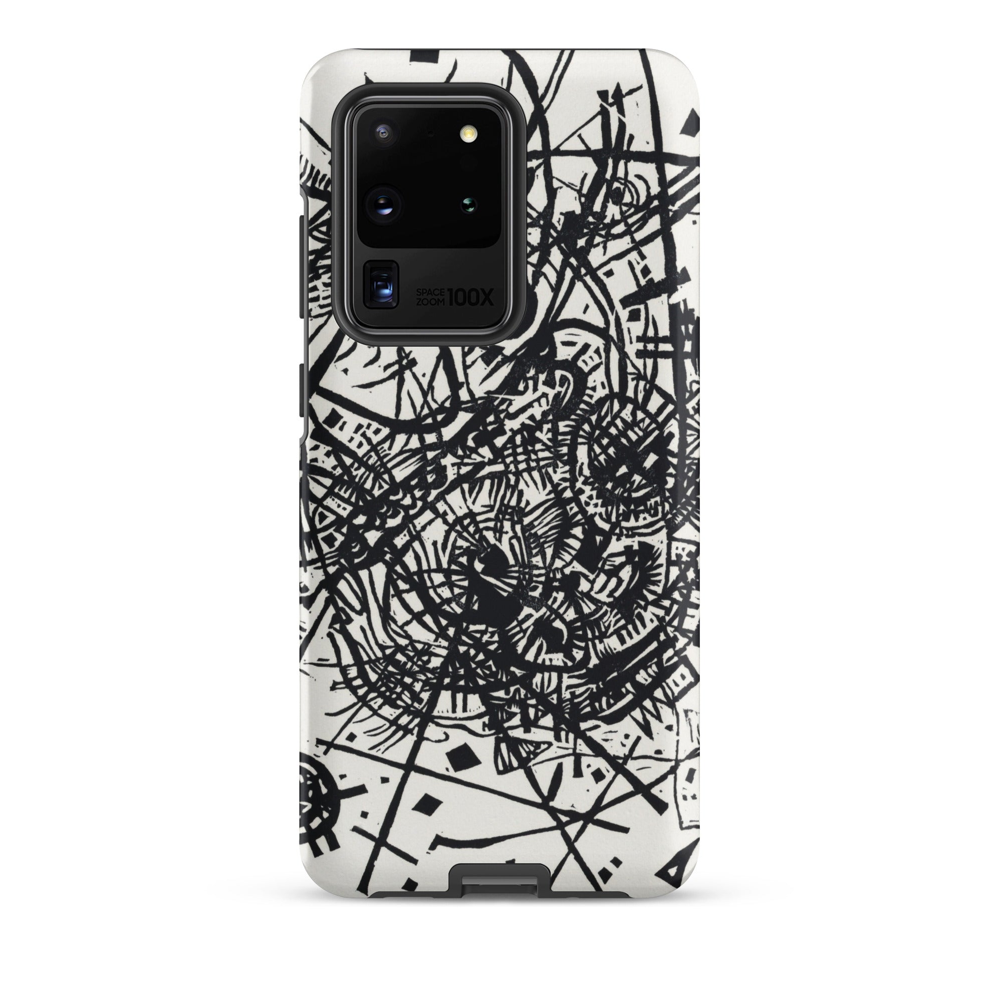 Kleine Welten Viii Wassily Kandinsky Samsung Case, Galaxy S20 Ultra / Matte, Black White Abstract Art Designed Smartphone Case