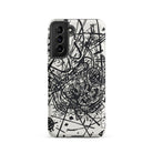 Kleine Welten Viii Wassily Kandinsky Samsung Case, Galaxy S21 / Matte, White Smartphone Case Black Abstract Scribble Design