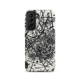 Kleine Welten Viii - Wassily Kandinsky Samsung Case, Galaxy S21 / Matte, White Smartphone Case Black Abstract Scribble Design