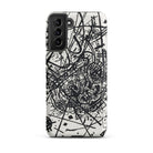 Kleine Welten Viii Wassily Kandinsky Samsung Case, Galaxy S21 Plus / Matte, Black White Abstract Art Patterned Smartphone Case