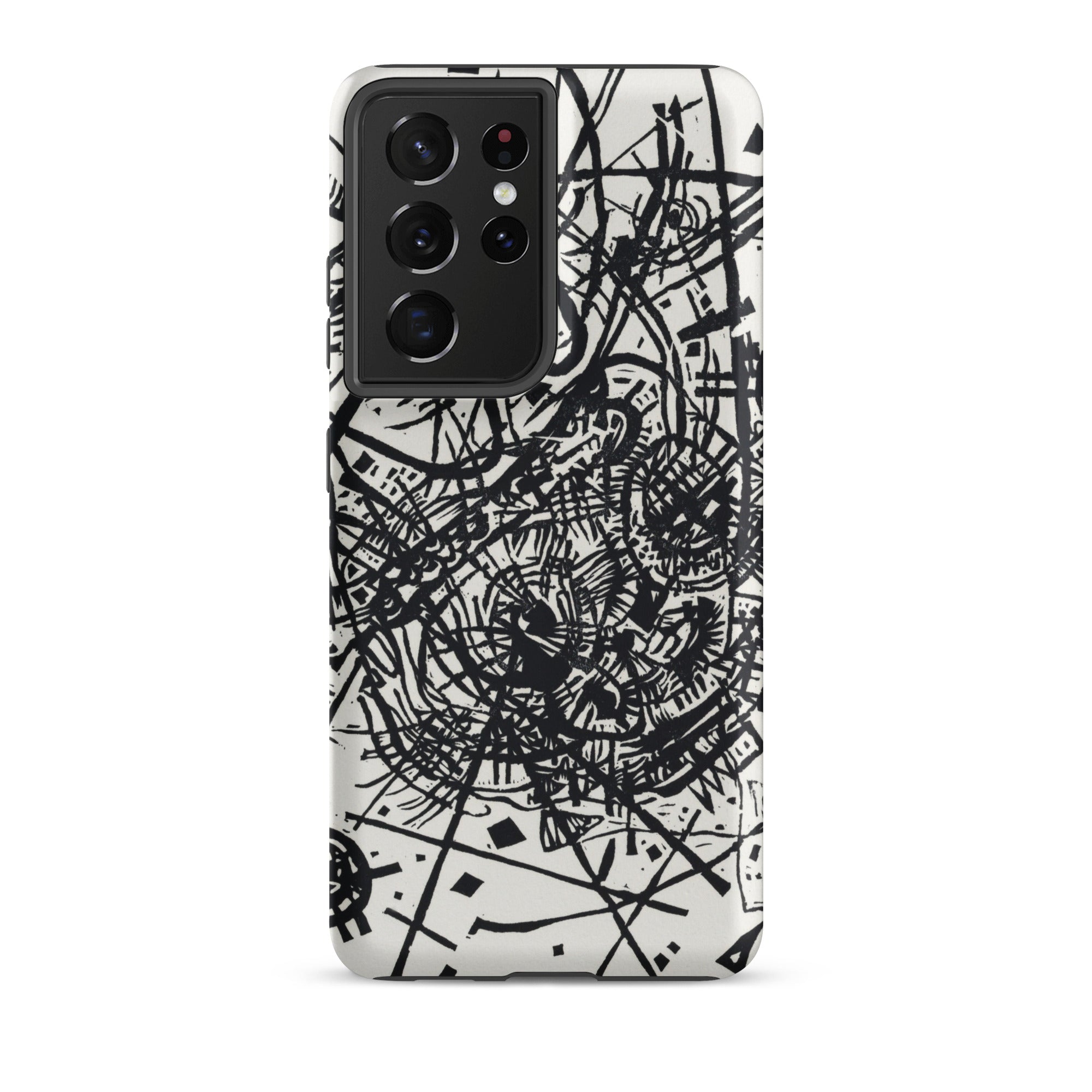 Kleine Welten Viii Wassily Kandinsky Samsung Case, Galaxy S21 Ultra / Matte, White Phone Case Black Abstract Design