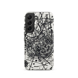 Kleine Welten Viii - Wassily Kandinsky Samsung Case, Galaxy S22 / Matte, White Phone Case Black Abstract Line Art Design