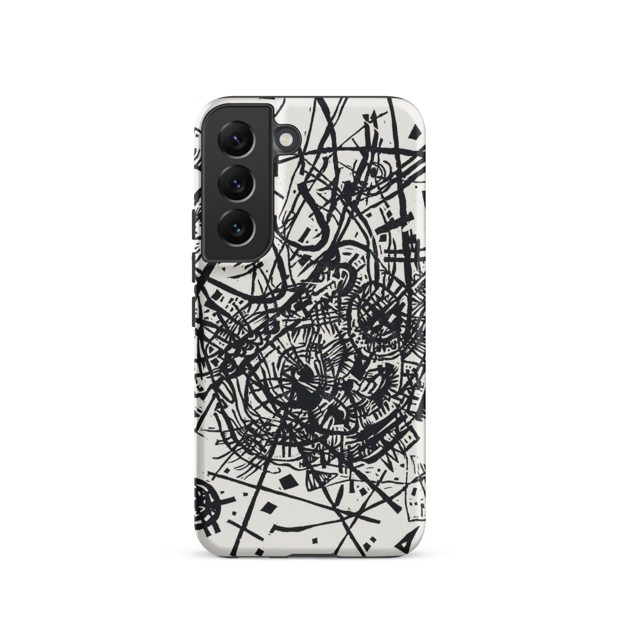 Kleine Welten Viii Wassily Kandinsky Samsung Case, Galaxy S22 / Matte, White Phone Case Black Abstract Line Art Design