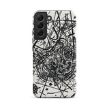 Kleine Welten Viii - Wassily Kandinsky Samsung Case, Galaxy S22 Plus / Matte, Black White Abstract Art Patterned Smartphone Case
