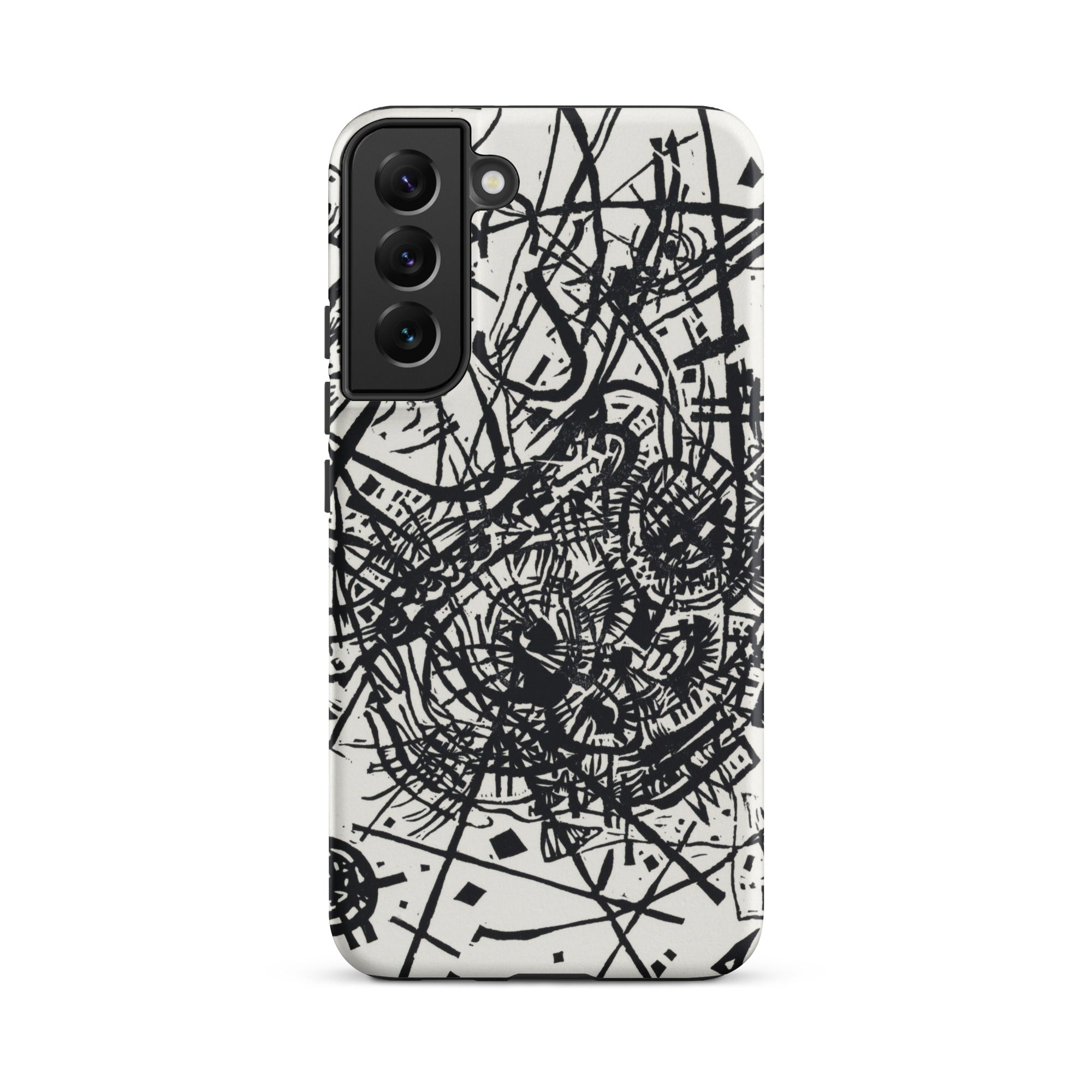 Kleine Welten Viii Wassily Kandinsky Samsung Case, Galaxy S22 Plus / Matte, Black White Abstract Art Patterned Smartphone Case