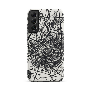 Kleine Welten Viii - Wassily Kandinsky Samsung Case, Galaxy S22 Plus / Matte, Black White Abstract Art Patterned Smartphone Case