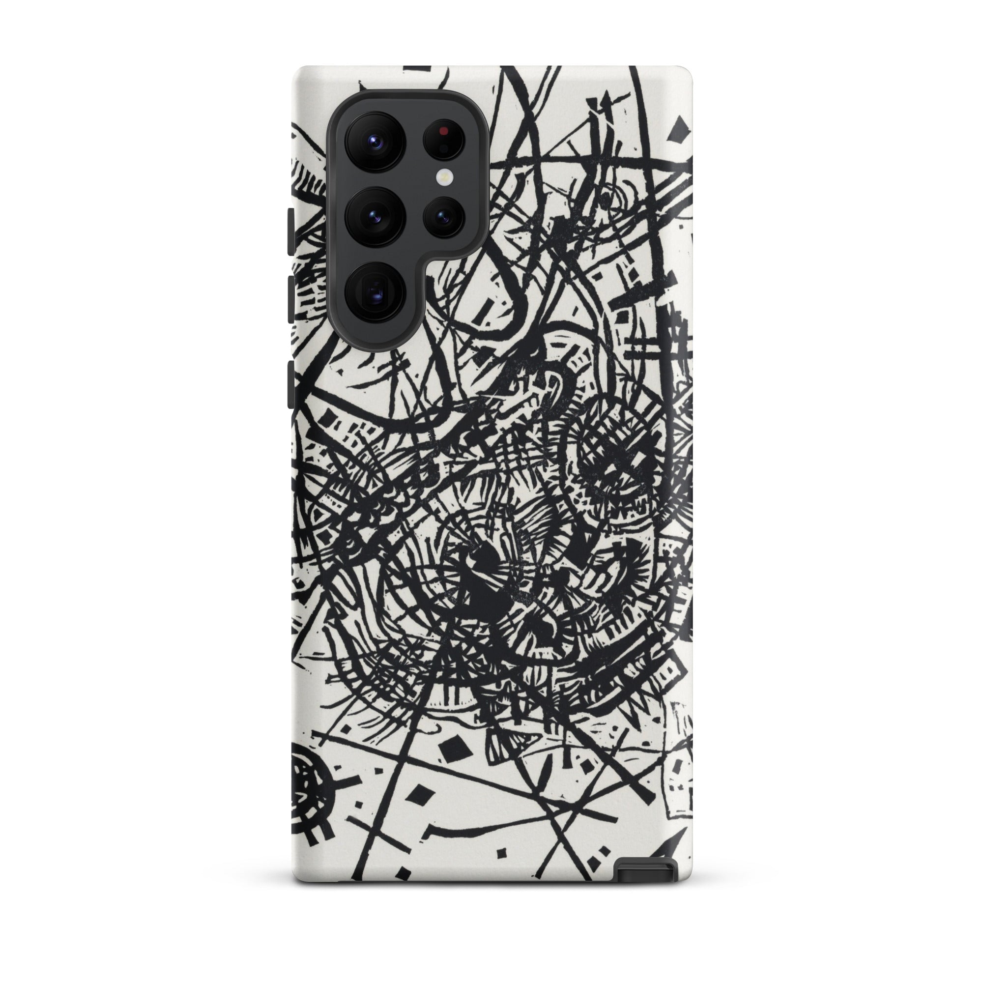 Kleine Welten Viii Wassily Kandinsky Samsung Case, Galaxy S22 Ultra / Matte, Black White Abstract Art Phone Case