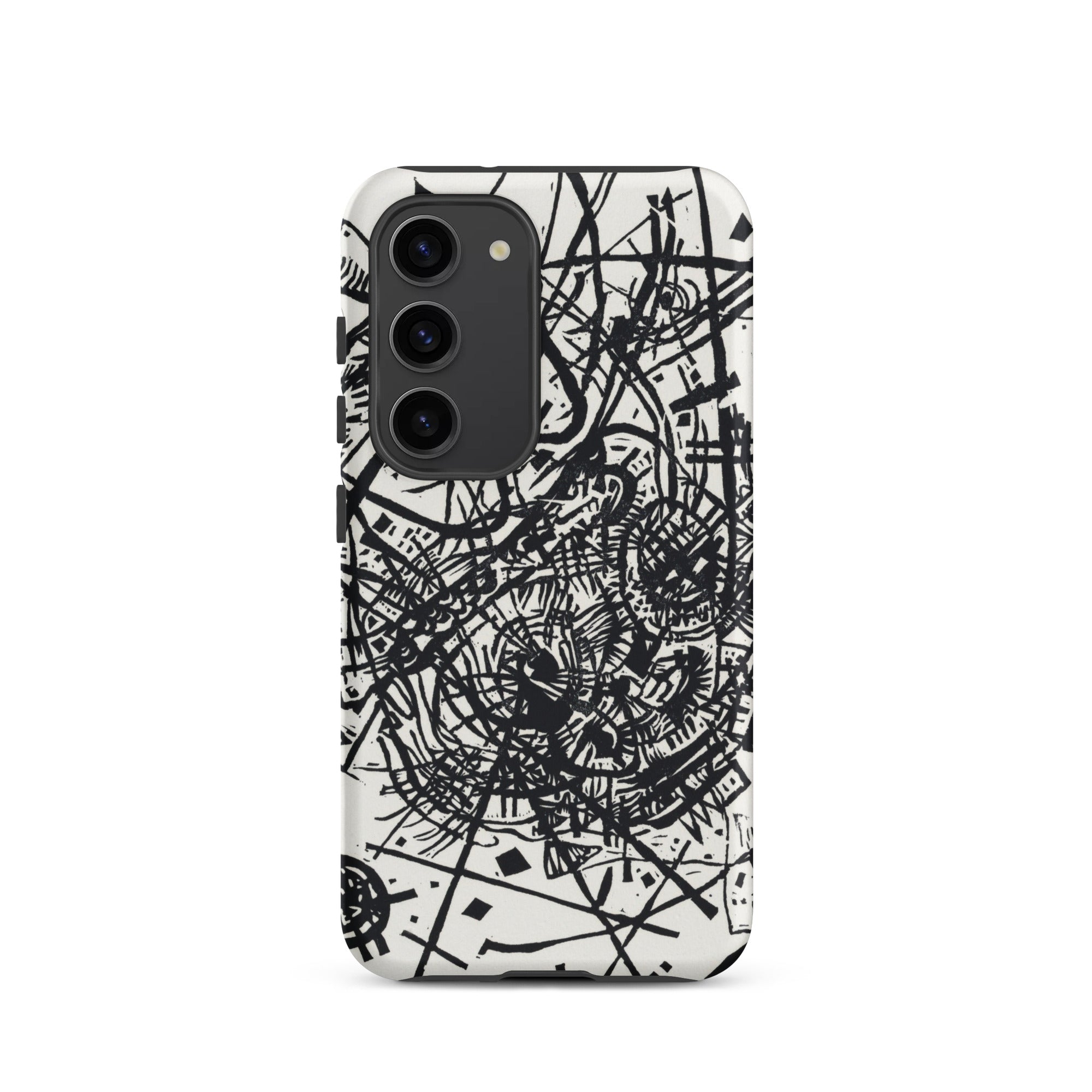 Kleine Welten Viii Wassily Kandinsky Samsung Case, Galaxy S23 / Matte, Black White Abstract Art Phone Case